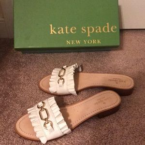 Kate Spade Tumbled White Leather Beau’s